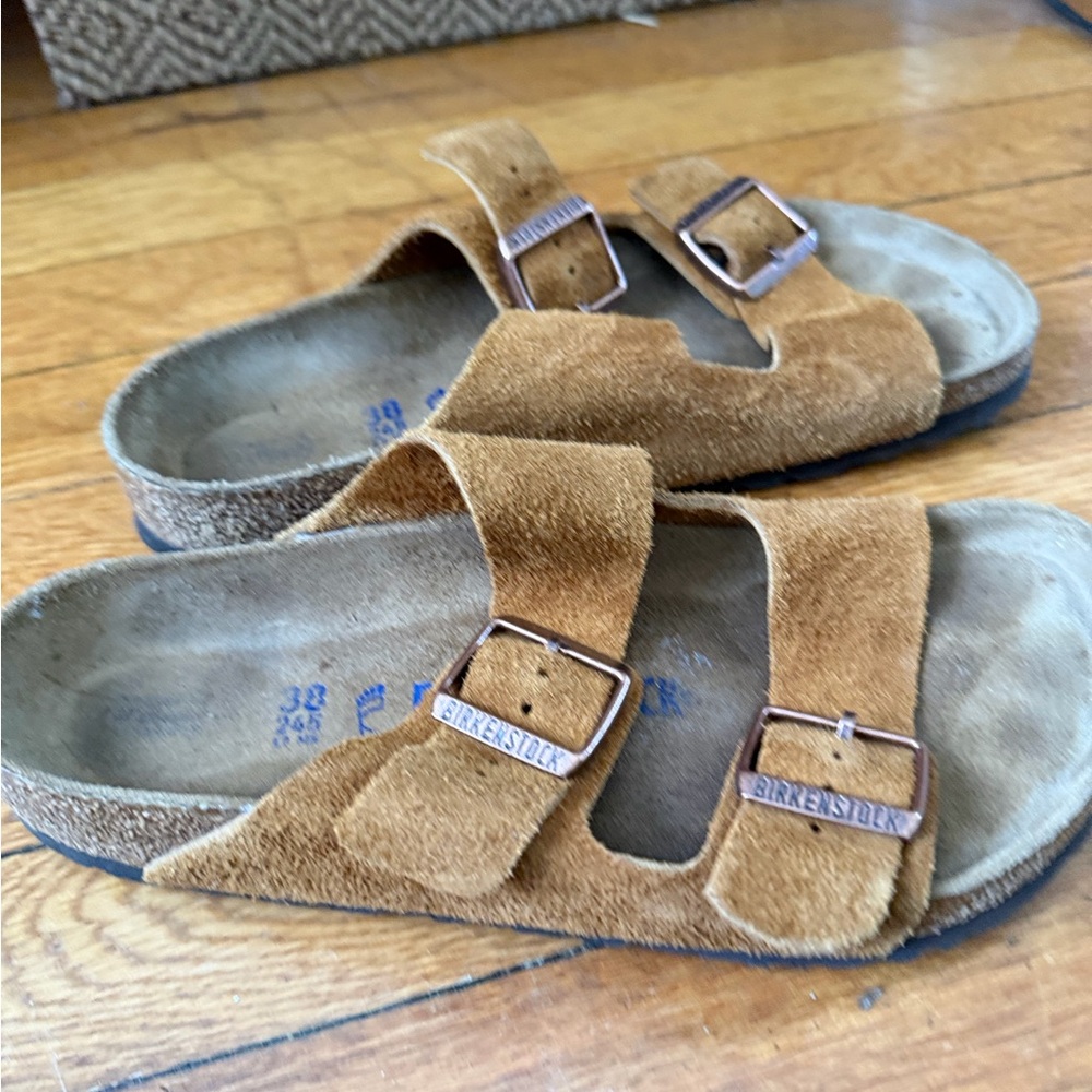 Birkenstock Arizona soft footbed Mink suede sandal